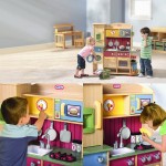 Bucatarie Premium de joaca din lemn Cooking Creation pentru copii cu accesorii incluse Wooden Kitchen 